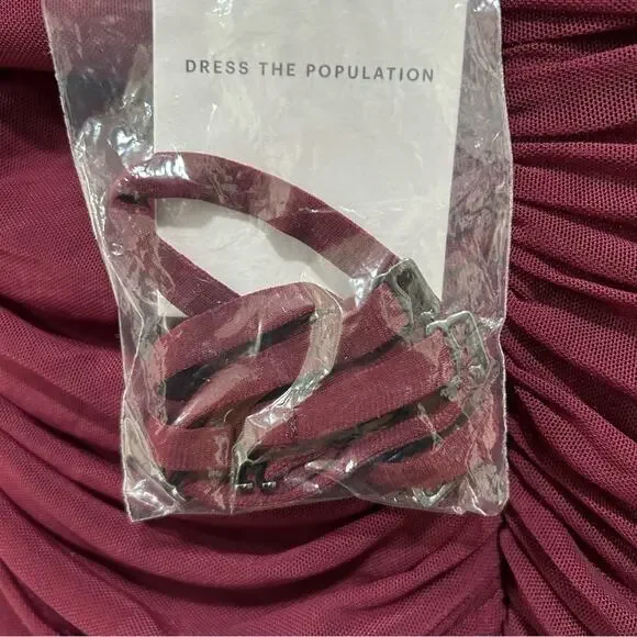 Dress the population Ruched Bodycon Dress women’s size large - Picture 10 of 12